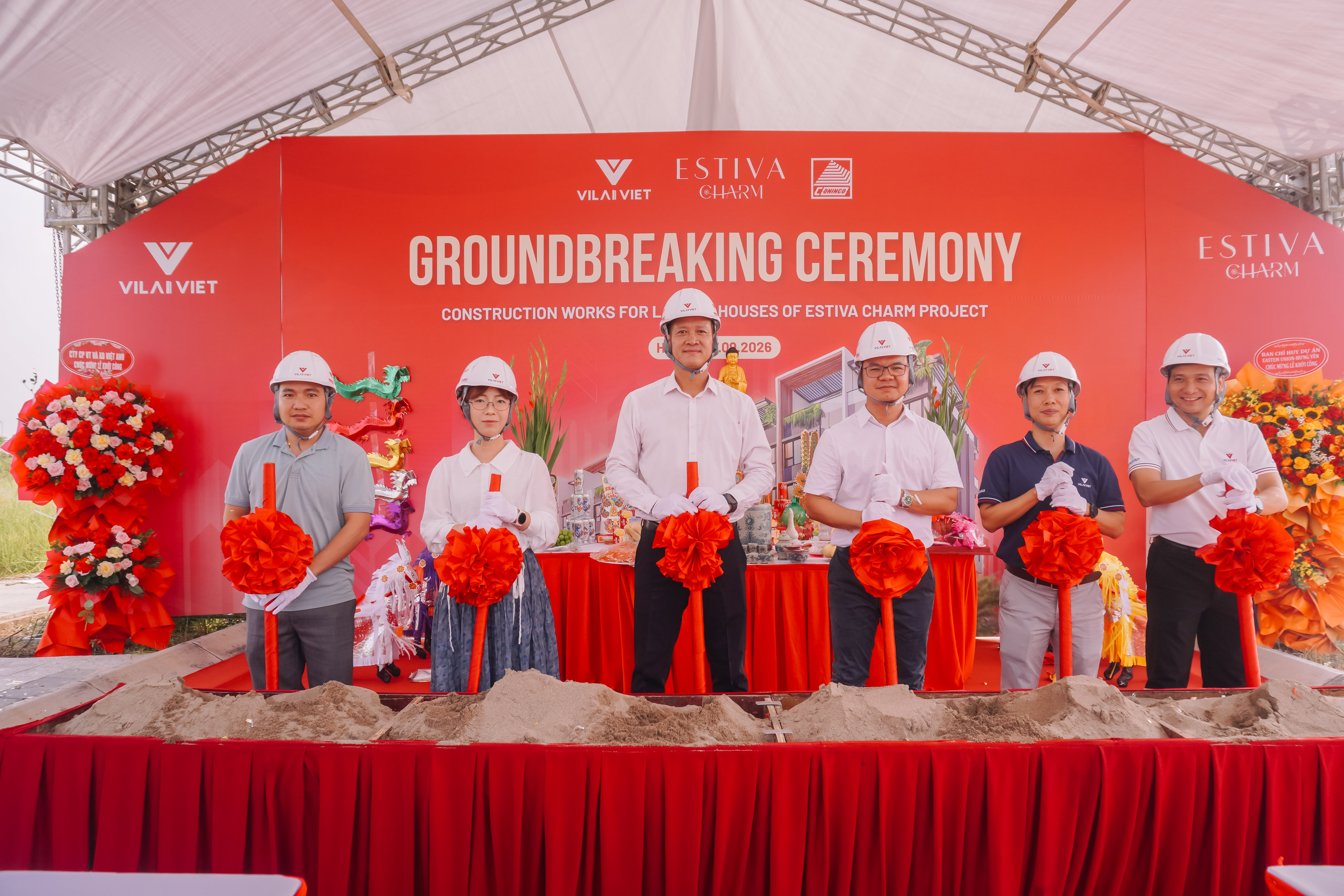 The ceremony was attended by representatives from Estiva Charm, Vilai Viet, partners and the project execution team.